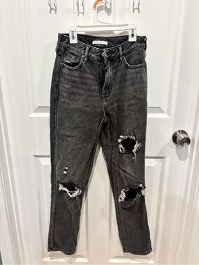 Pacsun Washed Black Ripped mom Jeans